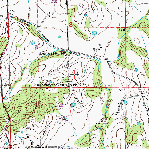 Topographic Map of Lower Little Berger School (historical), MO