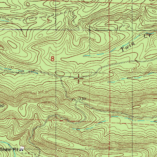 Topographic Map of Crystal Mountain Scenic Area, AR
