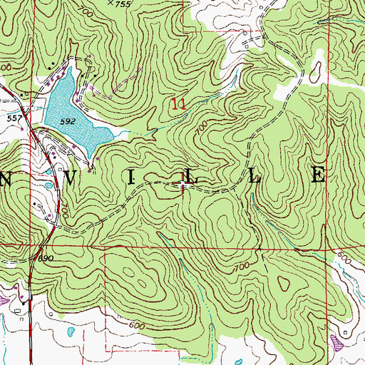 Topographic Map of Loutre Valley School (historical), MO
