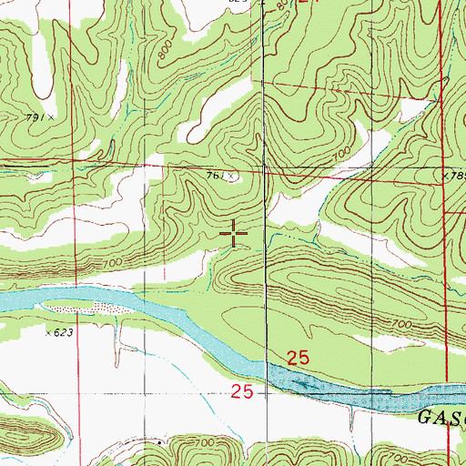 Topographic Map of Cairns, MO