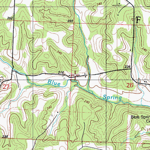 Topographic Map of Holder School (historical), MO