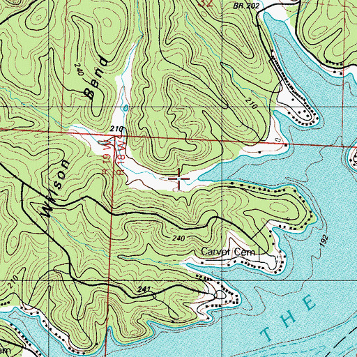 Topographic Map of Carver (historical), MO