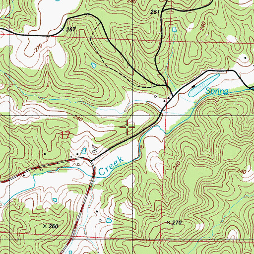 Topographic Map of Lick Creek School (historical), MO
