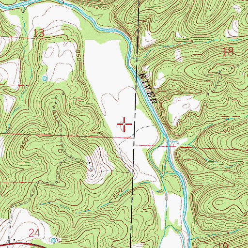 Topographic Map of Parks Mill, MO