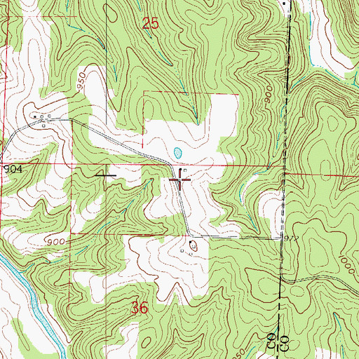 Topographic Map of Mabarry School (historical), MO
