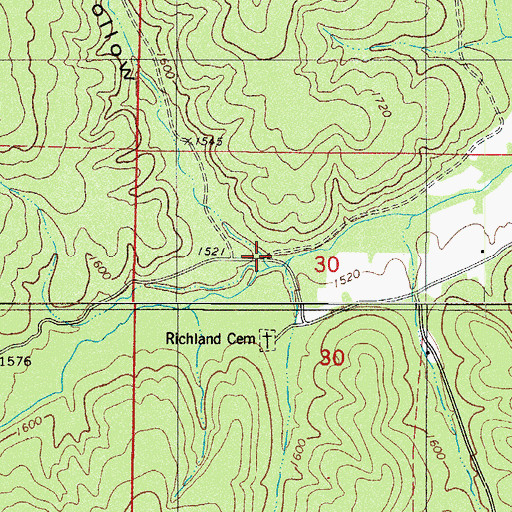 Topographic Map of Cox Hollow, AR