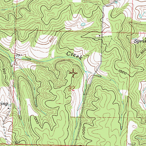 Topographic Map of Antioch School (historical), MO