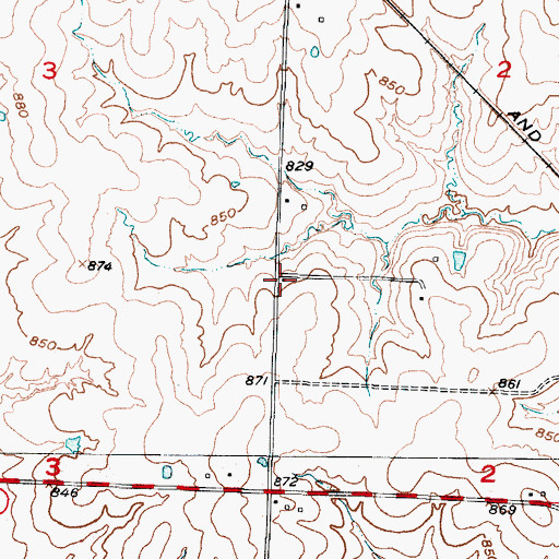 Topographic Map of Doak School (historical), MO