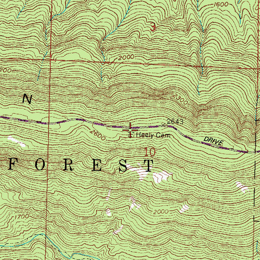 Topographic Map of Pioneer Cemetery, AR