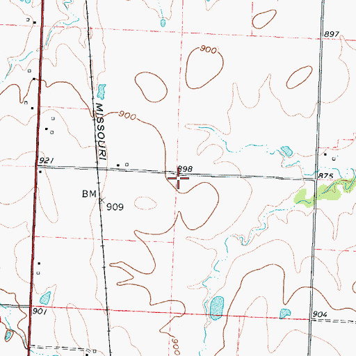 Topographic Map of Ferry School (historical), MO
