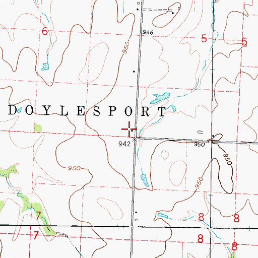 Topographic Map of Grange School (historical), MO