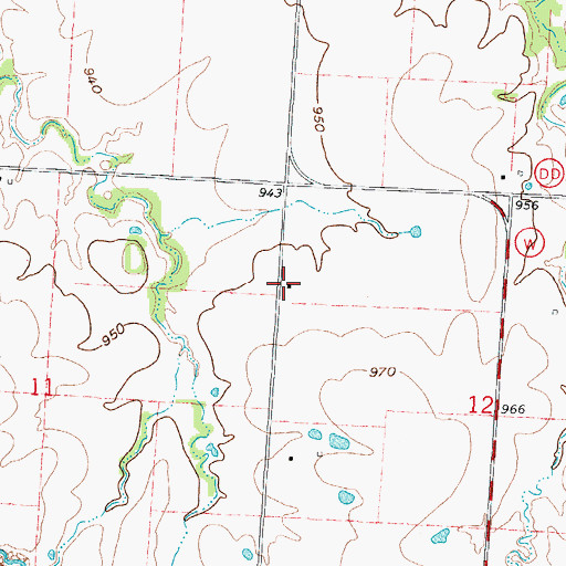 Topographic Map of Farmer School (historical), MO