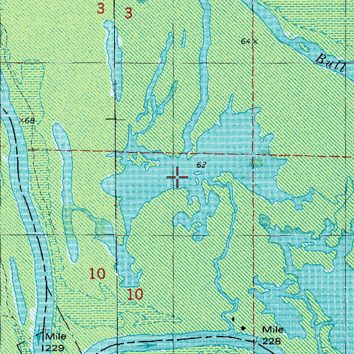Topographic Map of Wildcat Lake, AR