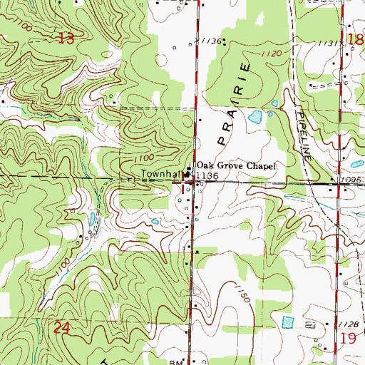 Topographic Map of Black Jack School (historical), MO
