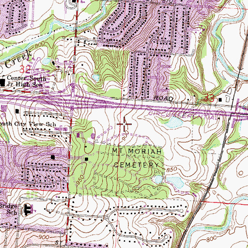 Topographic Map of Chevy Chase Golf Club (historical), MO