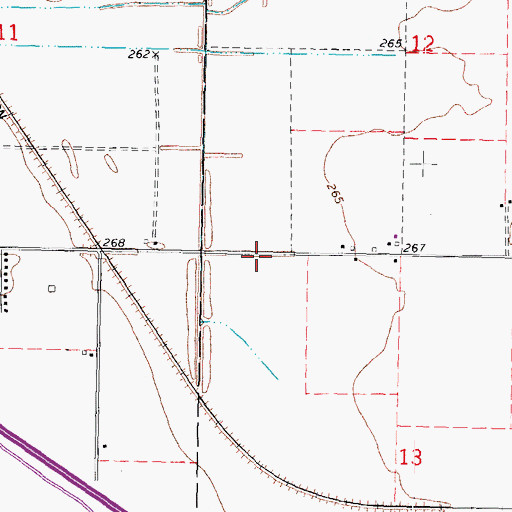 Topographic Map of Mount Olive Church (historical), MO