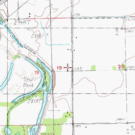 Topographic Map of Whitaker Church (historical), MO