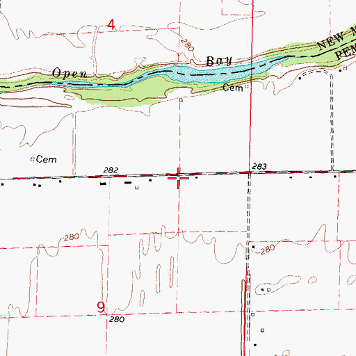 Topographic Map of Hayward School (historical), MO