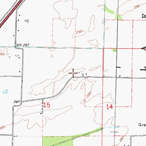 Topographic Map of Beech Grove School (historical), MO