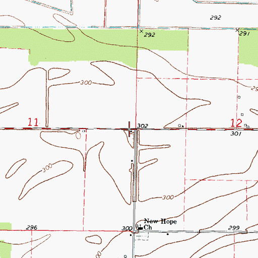 Topographic Map of Pinhook School, MO