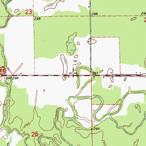Topographic Map of Bordens School (historical), MO