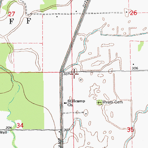 Topographic Map of Havam School (historical), MO