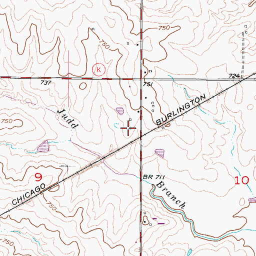 Topographic Map of Judd School (historical), MO