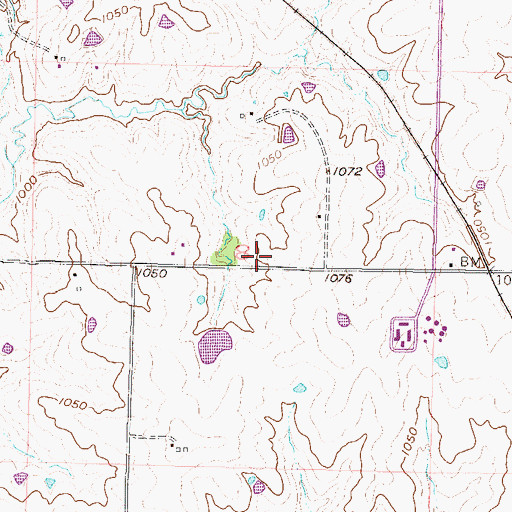 Topographic Map of Lawson School (historical), MO