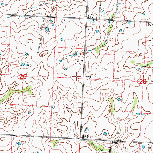 Topographic Map of Shaw School (historical), MO