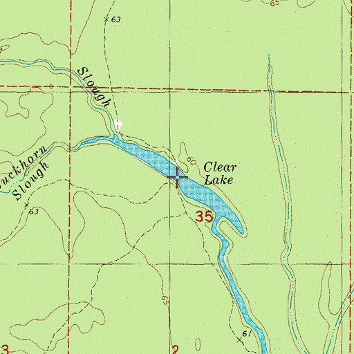 Topographic Map of Clear Lake, AR