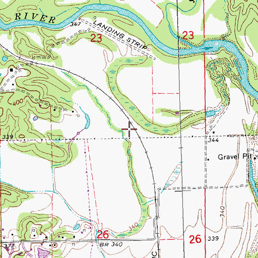 Topographic Map of Mengo (historical), MO