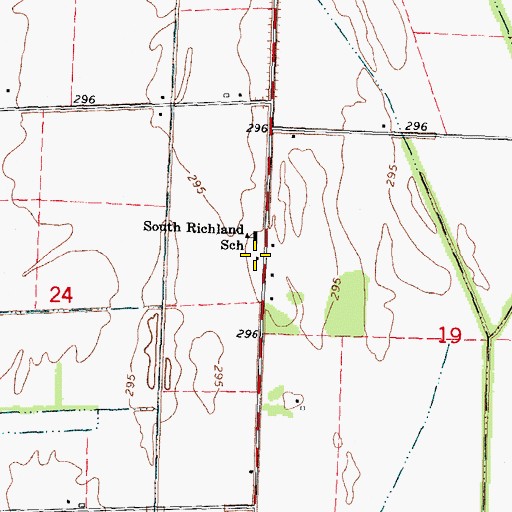 Topographic Map of 101 School (historical), MO