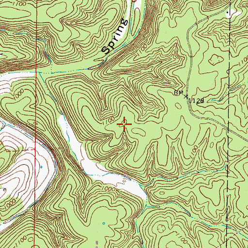 Topographic Map of Flat Rock Church (historical), MO