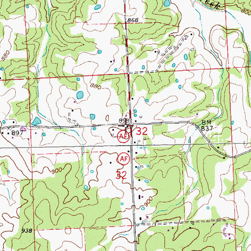 Topographic Map of Stivers School, MO