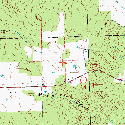 Topographic Map of Scowden School (historical), MO