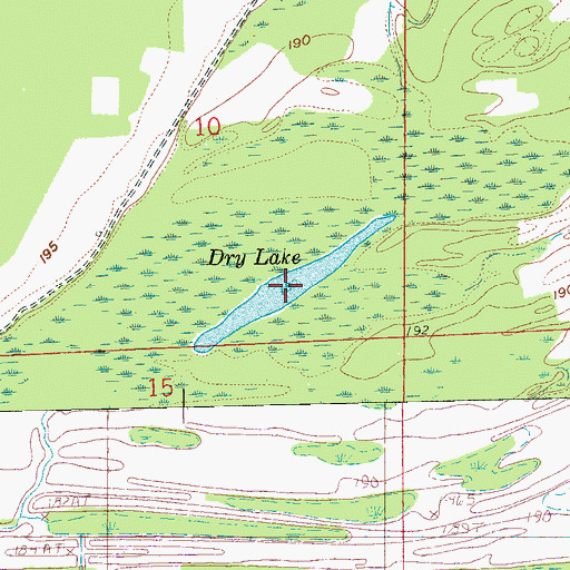 Topographic Map of Dry Lake, AR