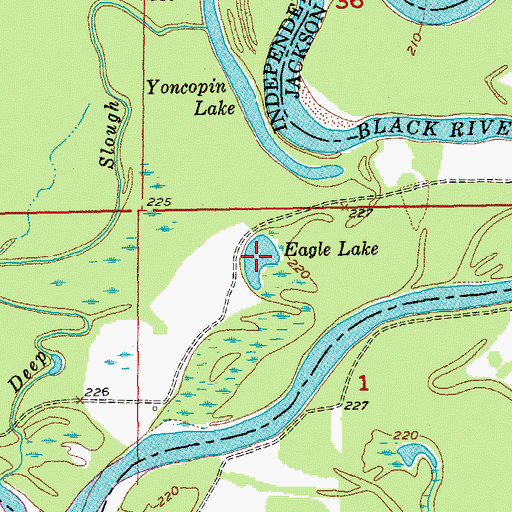 Topographic Map of Eagle Lake, AR