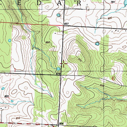 Topographic Map of Cline Hill School (historical), MO