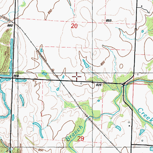Topographic Map of Lone Star School (historical), MO