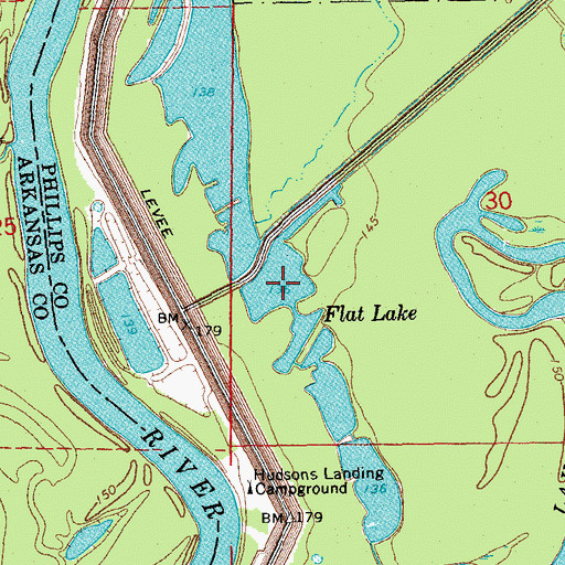 Topographic Map of Flat Lake, AR