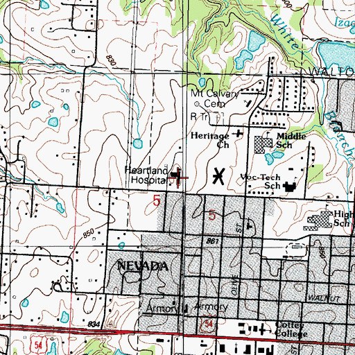 Topographic Map of Saint Francis Convent (historical), MO