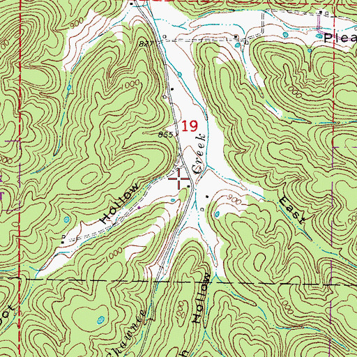 Topographic Map of Blackroot Hollow, MO