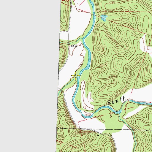 Topographic Map of Cedar Fork, MO