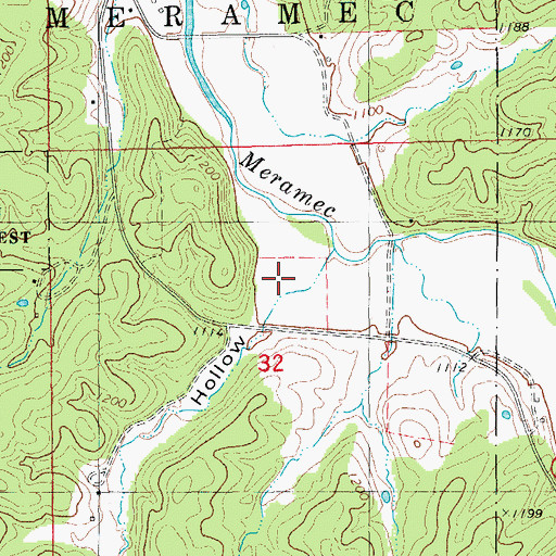 Topographic Map of Douglas Hollow, MO