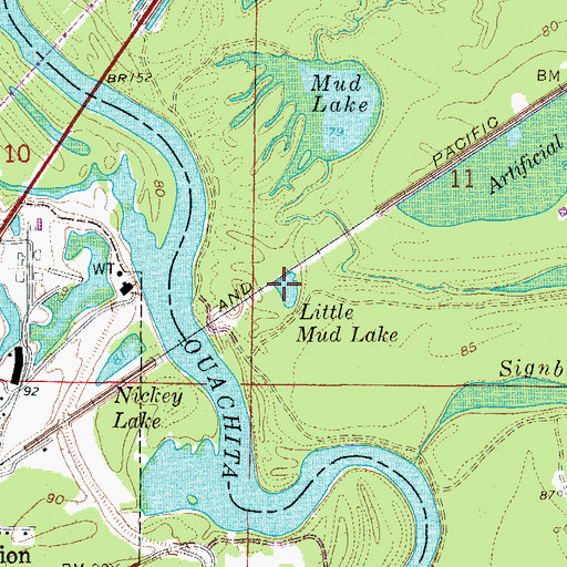 Topographic Map of Little Mud Lake, AR