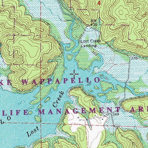 Topographic Map of East Fork Lost Creek, MO