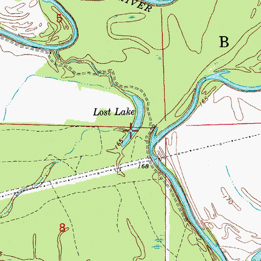 Topographic Map of Lost Lake, AR