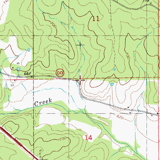 Topographic Map of Freeland School (historical), MO