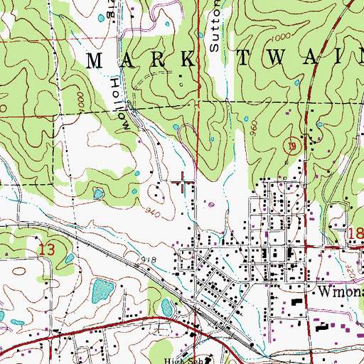 Topographic Map of Klepzig Hollow, MO