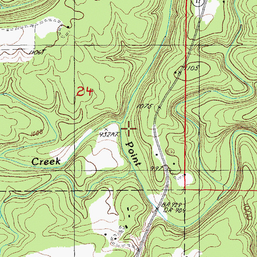 Topographic Map of Lost Camp Creek, MO